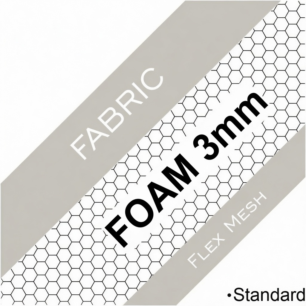 Premium headliner Standard, fabric + foam + mesh