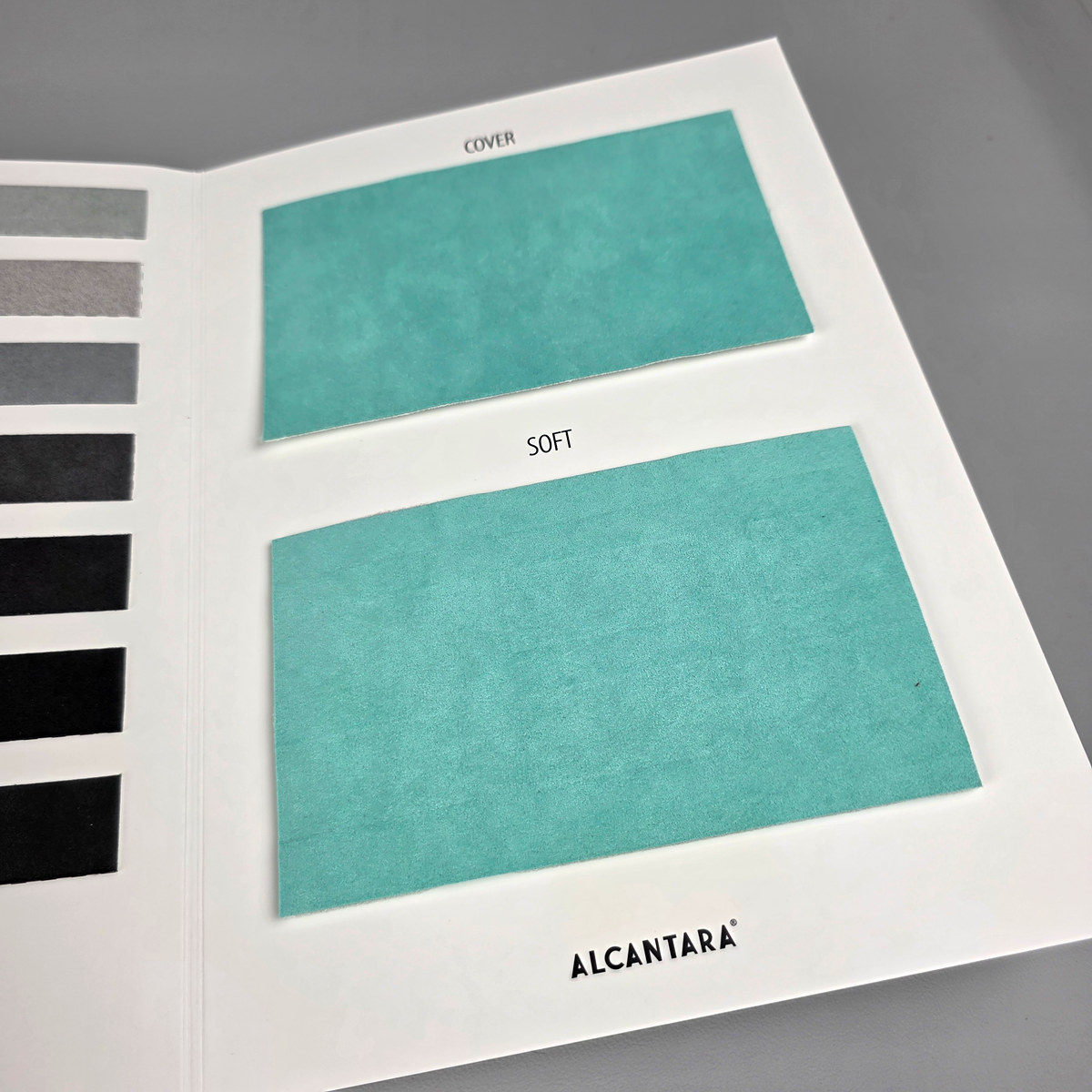 Alcantara® Automotive Catalogue — Colour Card with Cover and Soft Samples